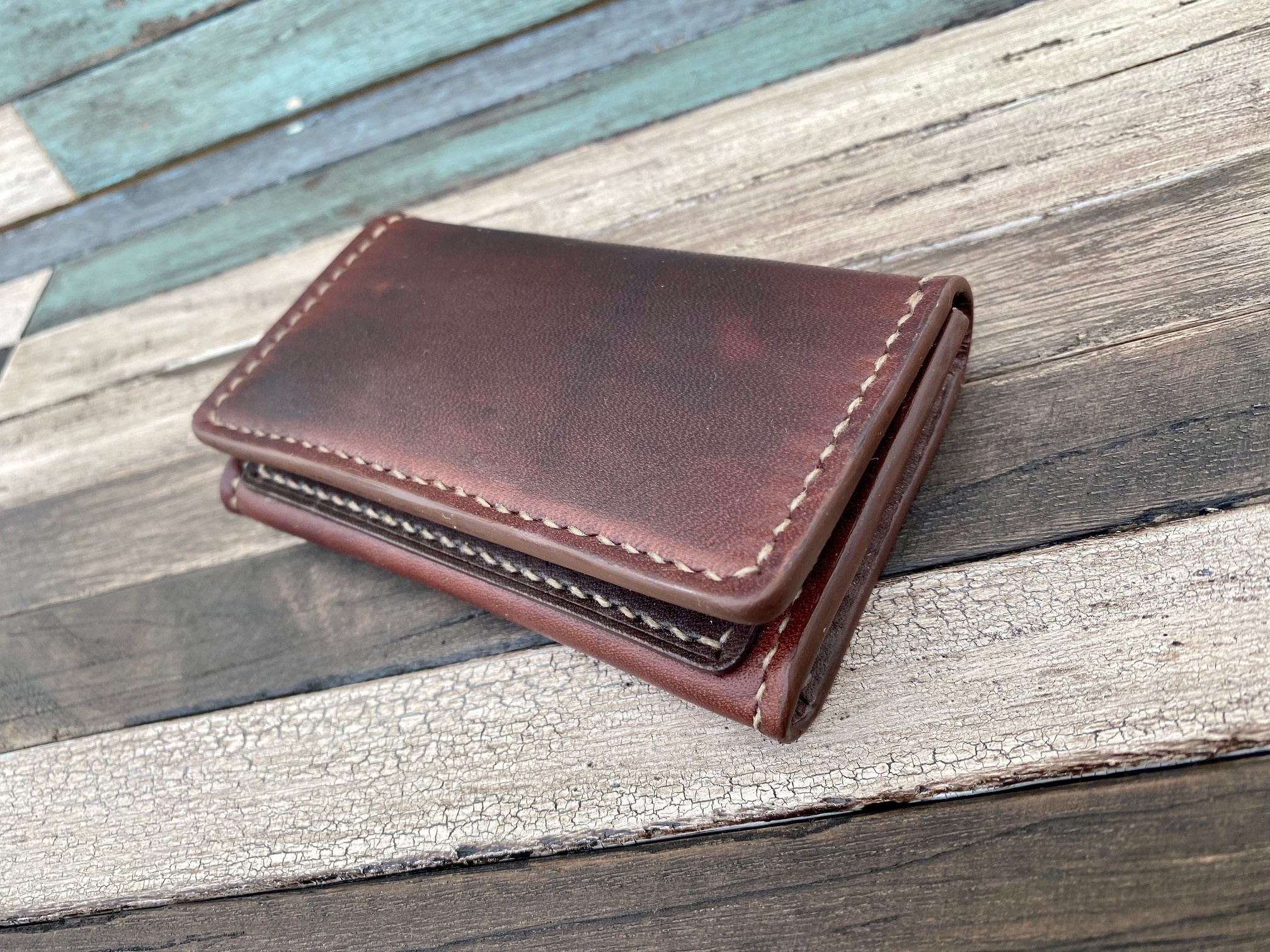 名刺入れ　蝋引き　オイルヌメ　　【受注生産】