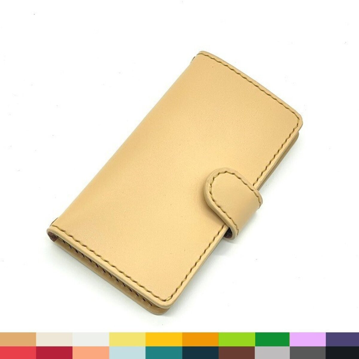 【22色から選べる・全機種対応・名入れ対応】革製手帳型スマホケース 栃木レザー iPhone galaxy Xperia