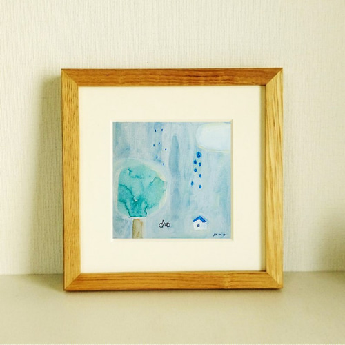水彩画原画「朝の交差点風景」＃660 水彩画原画「朝の交差点風景」＃660