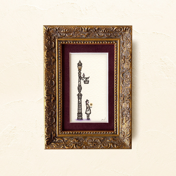 丁寧に描かれています。額縁も重厚感があって雰囲気があります。