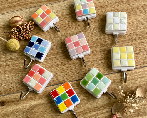 人気！】強力☆選べる！マグネットフック 美濃焼タイル マグネット