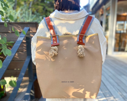 ☆ワンちゃん☆様 /rosy ロージィベージュ/A４トート型リュック２Way SALON adam et rope' デイバック リュック 「WEB限定