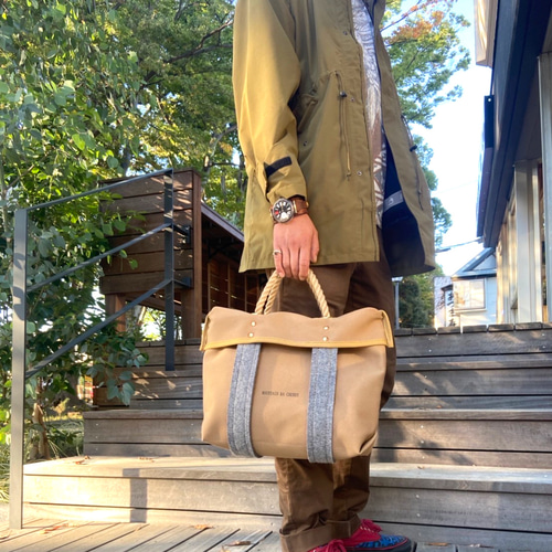 2wayリュック／ベージュ【リュック】【リュック&トートバッグ】 2wayリュック／ベージュ×アメ【リュック】【リュック&トート