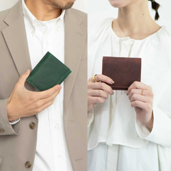 掌心大小、大容量真皮錢包，小巧便攜，男女皆宜，海軍藍，HAW006 第5張的照片