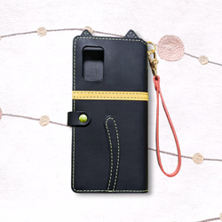 ＊leather sumyaho case＊手帳型 猫のレザースマホケース／全機種 4枚目の画像