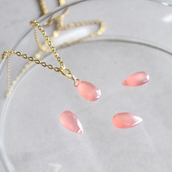 促銷【熱門商品補貨！數量有限】秘魯印加玫瑰梨形醫用不鏽鋼項鍊（愛情石） 第5張的照片