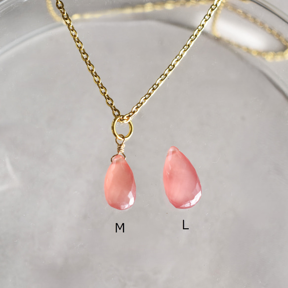 促銷【熱門商品補貨！數量有限】秘魯印加玫瑰梨形醫用不鏽鋼項鍊（愛情石） 第2張的照片