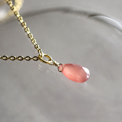 促銷【熱門商品補貨！數量有限】秘魯印加玫瑰梨形醫用不鏽鋼項鍊（愛情石） 第4張的照片