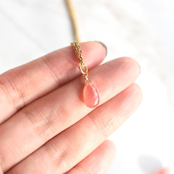 促銷【熱門商品補貨！數量有限】秘魯印加玫瑰梨形醫用不鏽鋼項鍊（愛情石） 第6張的照片