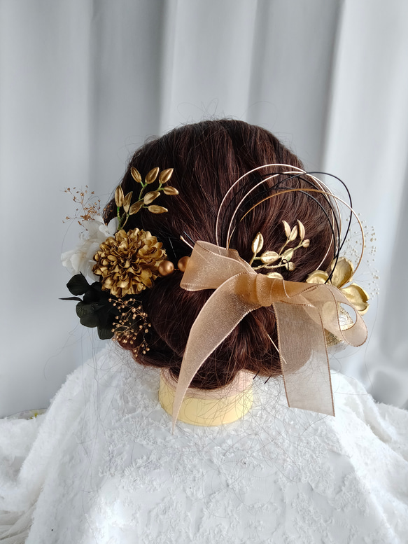 髪飾り 結婚式 成人式 卒業式 百合ゴールド 水引 かんざし 和装 ヘアアクセ 楽天市場】【髪飾り 百合 水引 Uピン2本セット 日本製 】ヘア