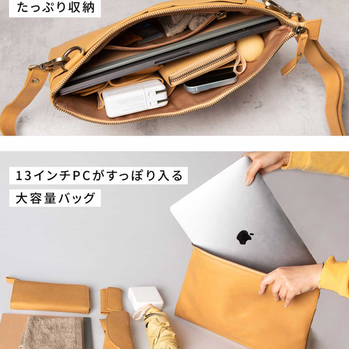 期間限定SALE サコッシュ 本革で仕上げた2Way ショルダーバッグ