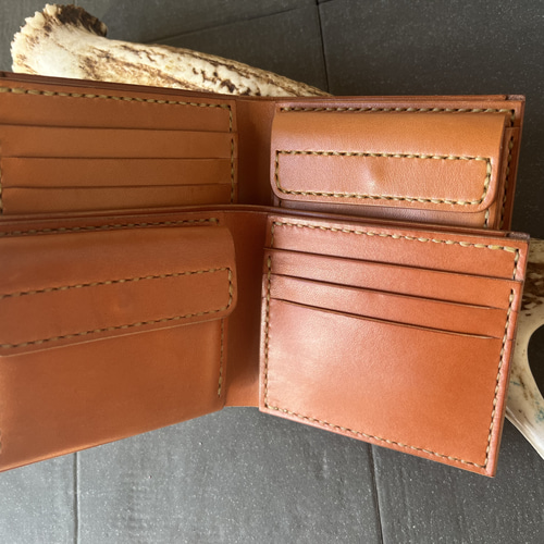 二つ折りウォレット【HW-01】☆ハーマンオークレザー 二つ折り財布  