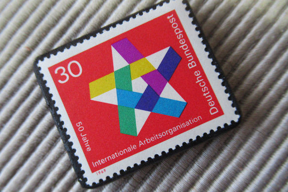 ドイツ　 切手ブローチ1453 2枚目の画像