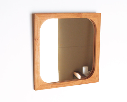 木製 角丸 鏡 桜材12 ミラー ドレッサー・ミラー・鏡台 木工 木の香