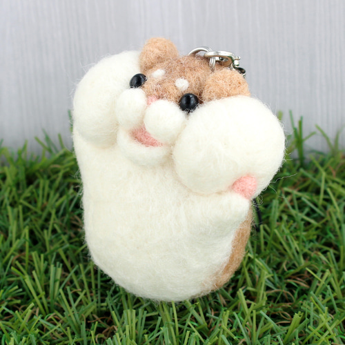 ほっぺた ぷにっ！ハムスター【ロボロフスキー/ベージュ】 羊毛