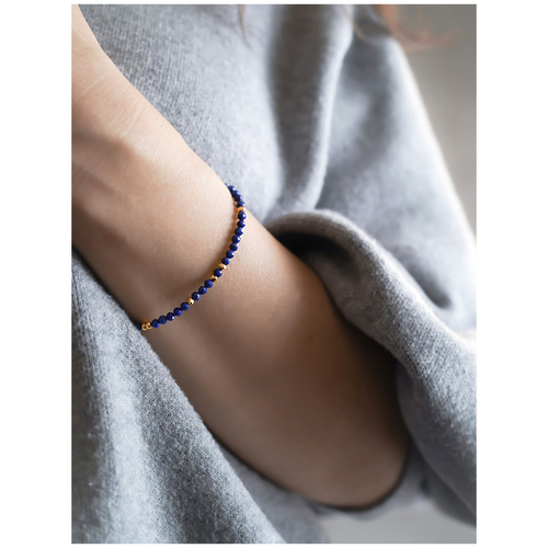 14kgf☆ラピスラズリ・夜空のブレスレット ブレスレット lovebird 通販