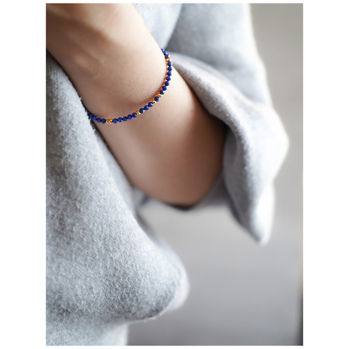 14kgf☆ラピスラズリ・夜空のブレスレット ブレスレット lovebird 通販