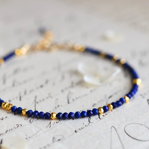 14kgf☆ラピスラズリ・夜空のブレスレット ブレスレット lovebird 通販