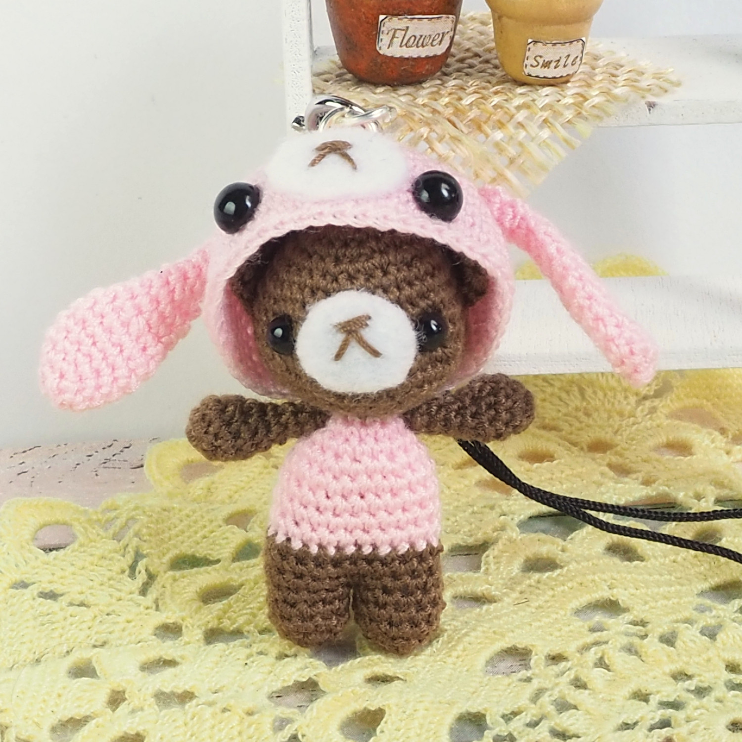 278 可愛い 垂れ耳ウサギ かくし あみぐるみ ハンドメイド 278 可愛い 垂れ耳ウサギ かくし あみぐるみ ハンドメイド