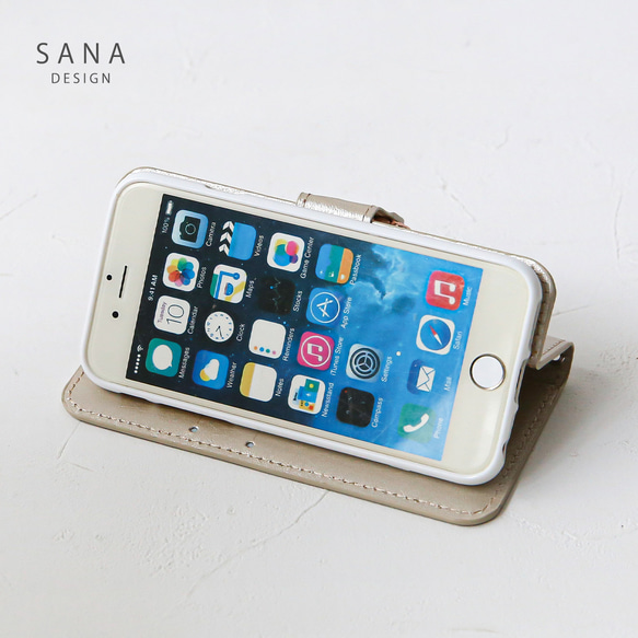 全機種対応 スマホケース iPhone16e 15 14 13Pro Max iPhone12 ゴージャス手帳型[金大] 6枚目の画像