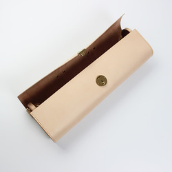 JAPAN LANSUI DESIGN 名入れ対応 ヌメ革手作り手縫い フルートのケース 5枚目の画像