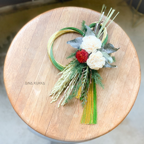 お正月[2WAY水引飾り]結/カラー3種/プリザーブド・ドライフラワー