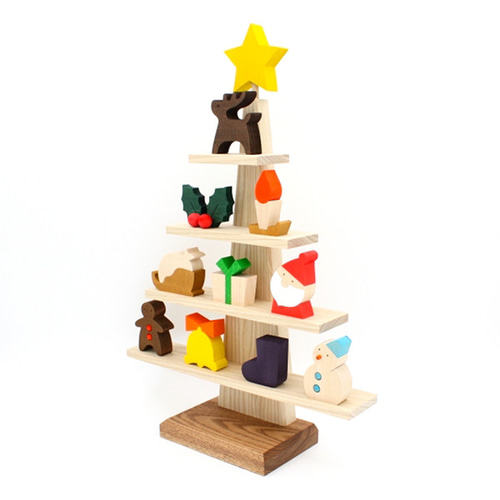 森林工芸館】ステージツリー【クリスマス】 木製クリスマスツリー
