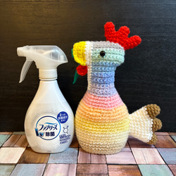 消臭スプレーボトルカバー♬ウサギ ブルーマーブル（ファブリーズ