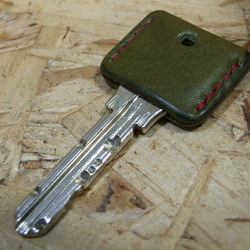 オリーブのキーカバー　エンジステッチ 8枚目の画像