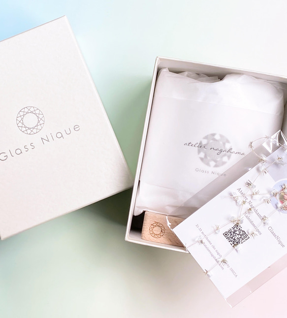 ガラスポッドの万華鏡『フラワーポッド』ドライフラワーヘリクリサム/light blue 9枚目の画像