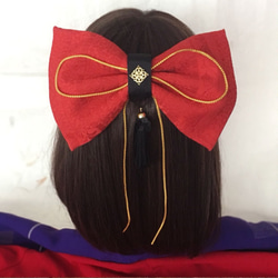 畢業典禮髮飾 絲帶髮飾 袴成年儀式 成年儀式 髮飾 鮑伯海卡拉的愛 紅色絲帶/花套裝（共 4 種） 第1張的照片