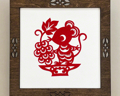 切り絵アート作品 えべっさん 作者不詳 木製フレーム c0b804808d632dd9753aaf6262f090