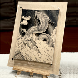 オーダーメイド【木アート画】Mサイズ（額含む）～手描き＆立体＆木製アート♪似顔絵、贈り物、お祝い、記念に！ 14枚目の画像