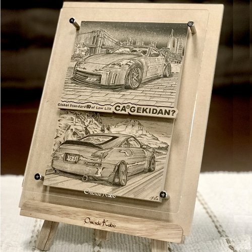 名前の絵　絵のオーダーメイド(^^) オーダーメイド【木アート画】Mサイズ（額含む）～手描き＆立体