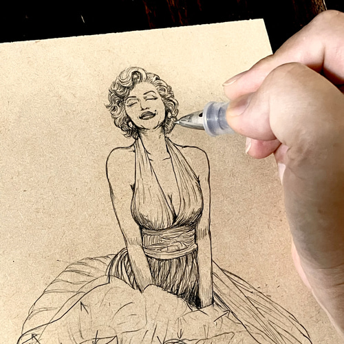 オーダーメイド【木アート画】Mサイズ（額含む）～手描き＆立体