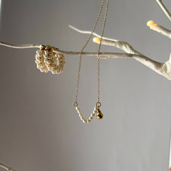 【お気に入り3000 】miniサイズ＊Winter pearl ピアス【定番人気】 13枚目の画像