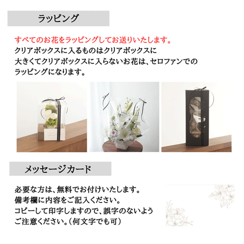仏花】胡蝶蘭とマムの仏花（Мサイズ） 花器に固定したアレンジメント