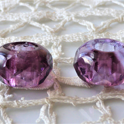 FP孔大號紫色混合捷克珠捷克玻璃珠2顆 第1張的照片