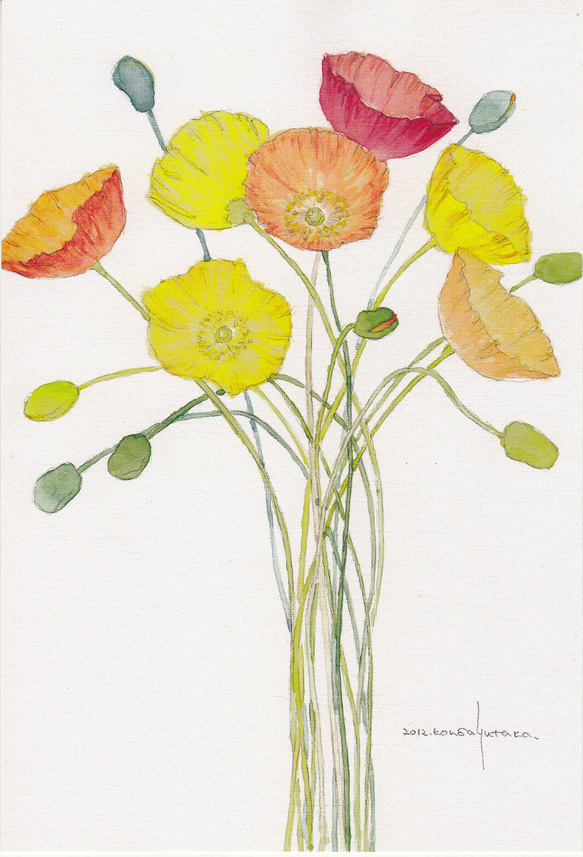 ポストカード・水彩シリーズ　5枚セット　他の組合せも可 2枚目の画像