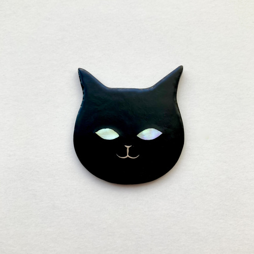 試作品『ねこinねこブロチ』黒猫