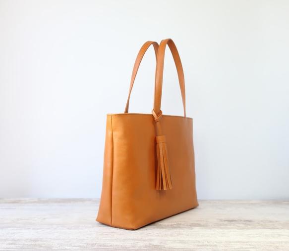 A4サイズトートbag（Ｌ）☆お好きなお色でお作りします☆彡受注製作・カスタム可能・オプション豊富・お仕事バッグ 3枚目の画像