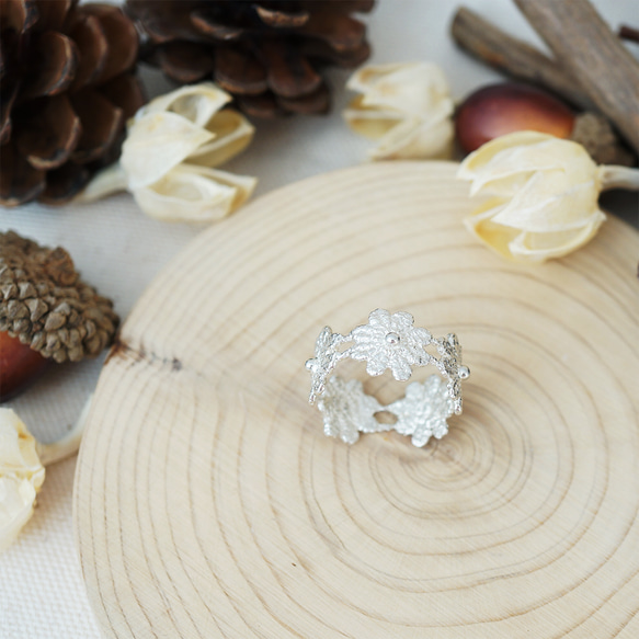 【 Cami Handicraft 】花之精靈蕾絲戒 - 純銀款 第3張的照片