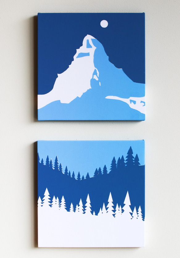 【CM登場】Majestic Matterhorn ファブリック/アートパネル 2枚セット 2枚目の画像