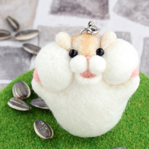 ほっぺた ぷにっ！ハムスター【ジャンガリアン/黄】 羊毛フェルト Yuto