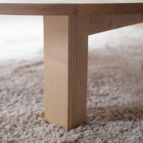 5%OFFクーポン！くりのちゃぶ台（直径90cm・国産栗材・オイル塗装