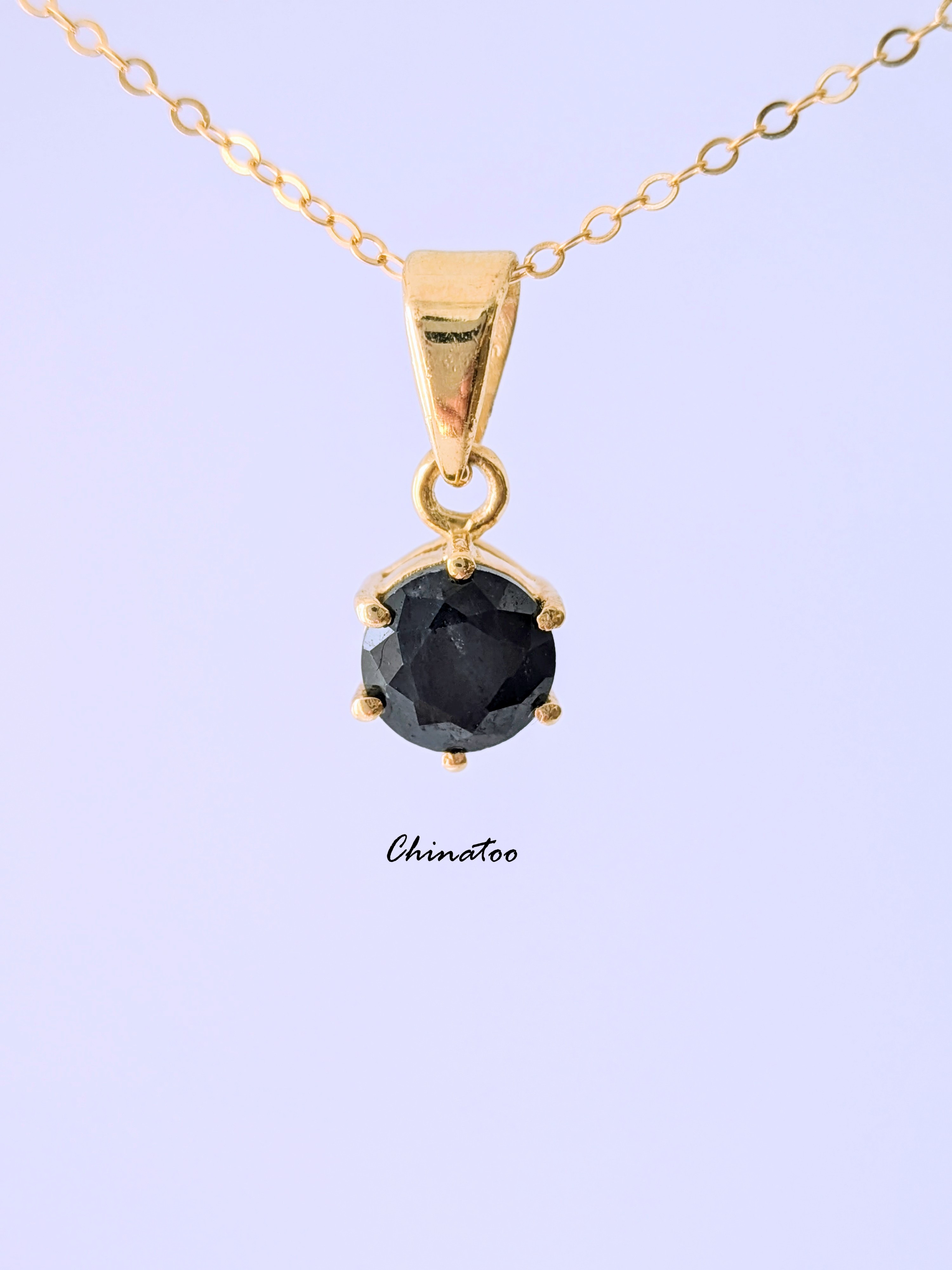 【再入荷】　ブラックサファイア　ネックレス