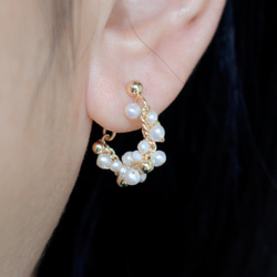 耳環 珍珠 14k包金 - 特質 - 第4張的照片