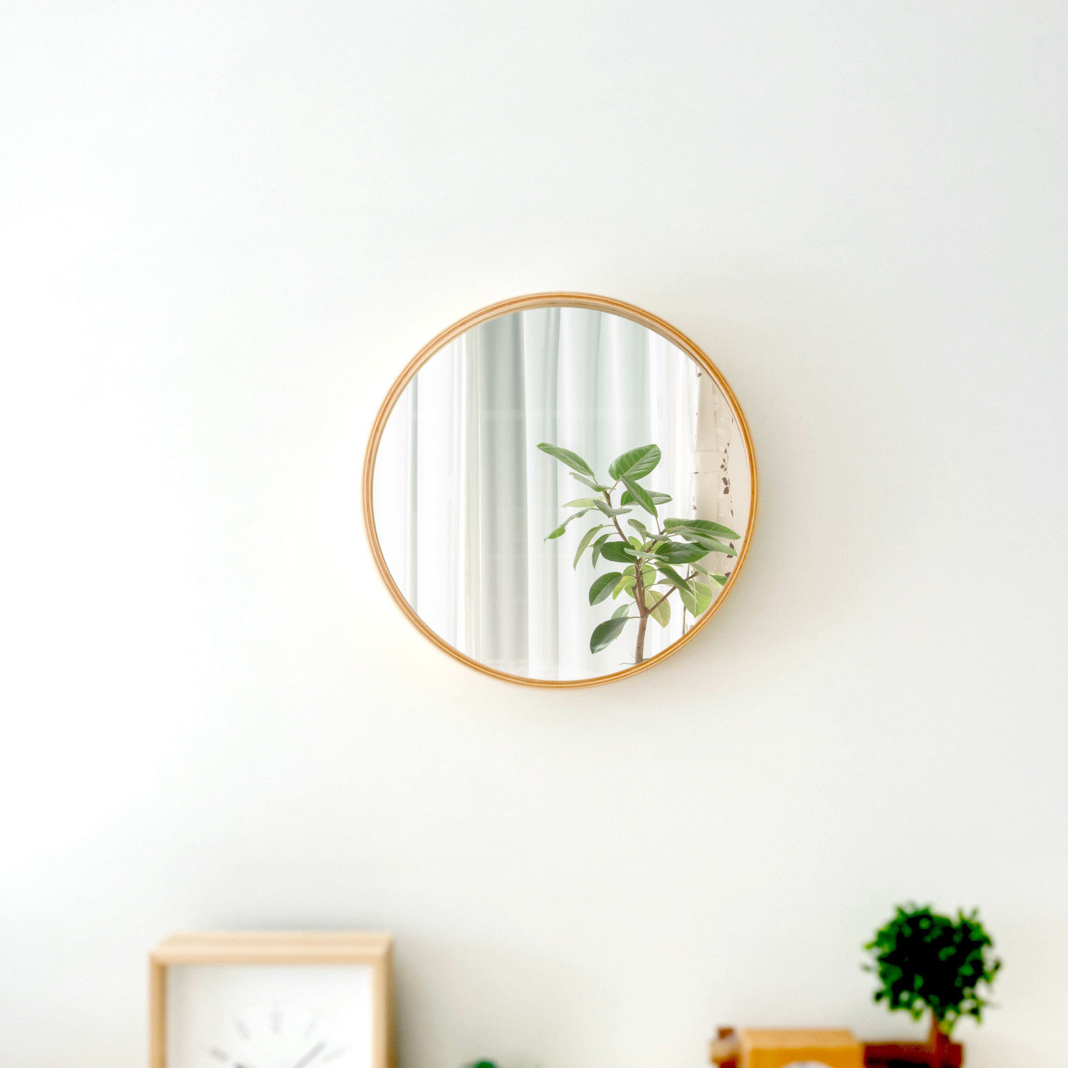 KATOMOKU plywood mirror ナチュラル km-48NA 壁掛け鏡 木製 インテリア