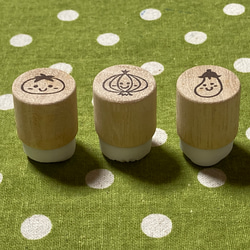 【再販】お野菜3兄弟はんこ☆ 3枚目の画像