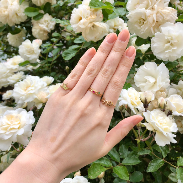 ローズリング/18金コーティング/華やかで上品なバラの指輪/ギフト・記念日に 19枚目の画像